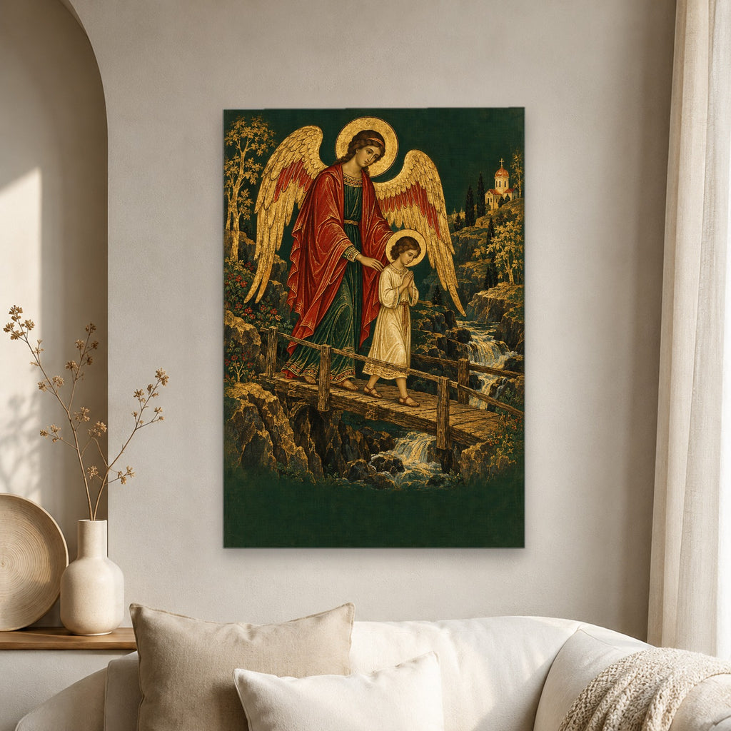 Scutum Fidei IV Canvas Wall Art - Catholic Wall Art, scale reference