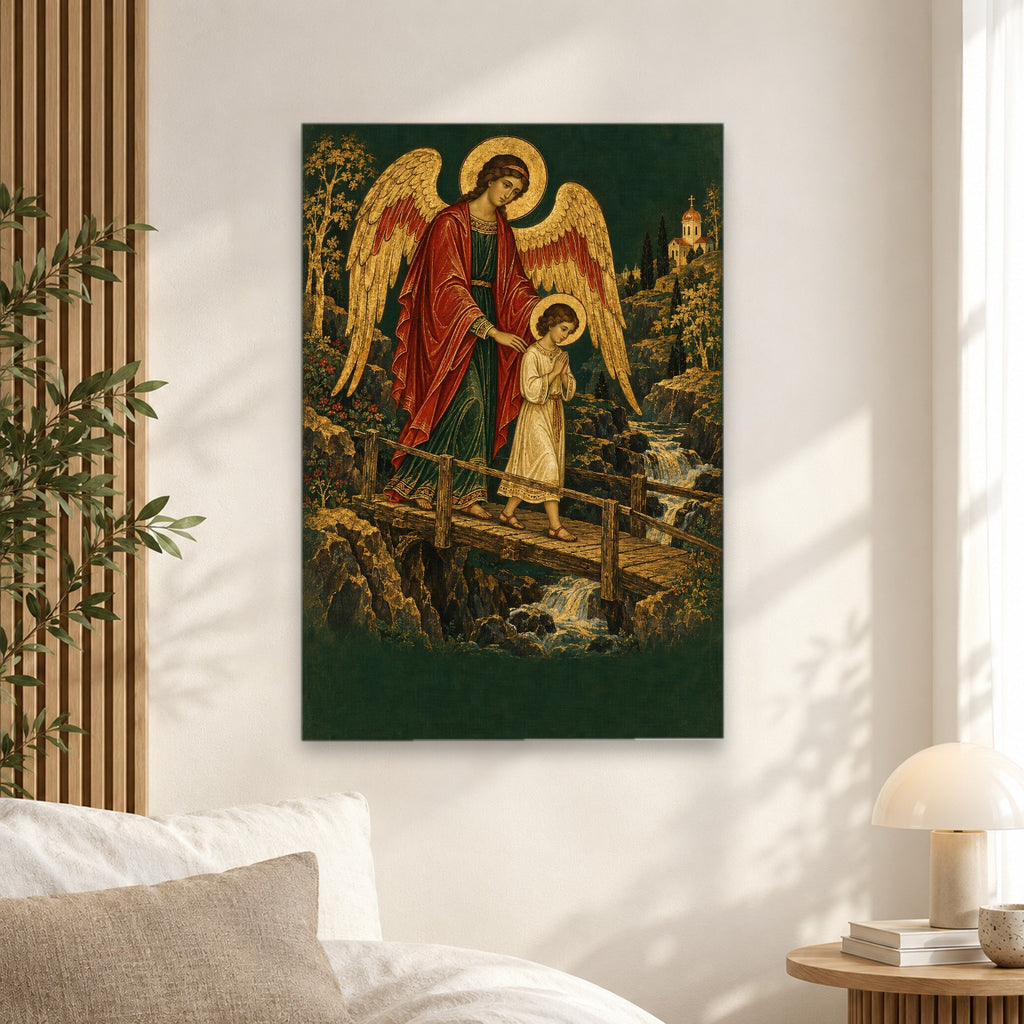 Scutum Fidei IV Canvas Wall Art - Catholic Wall Art, alternate angle