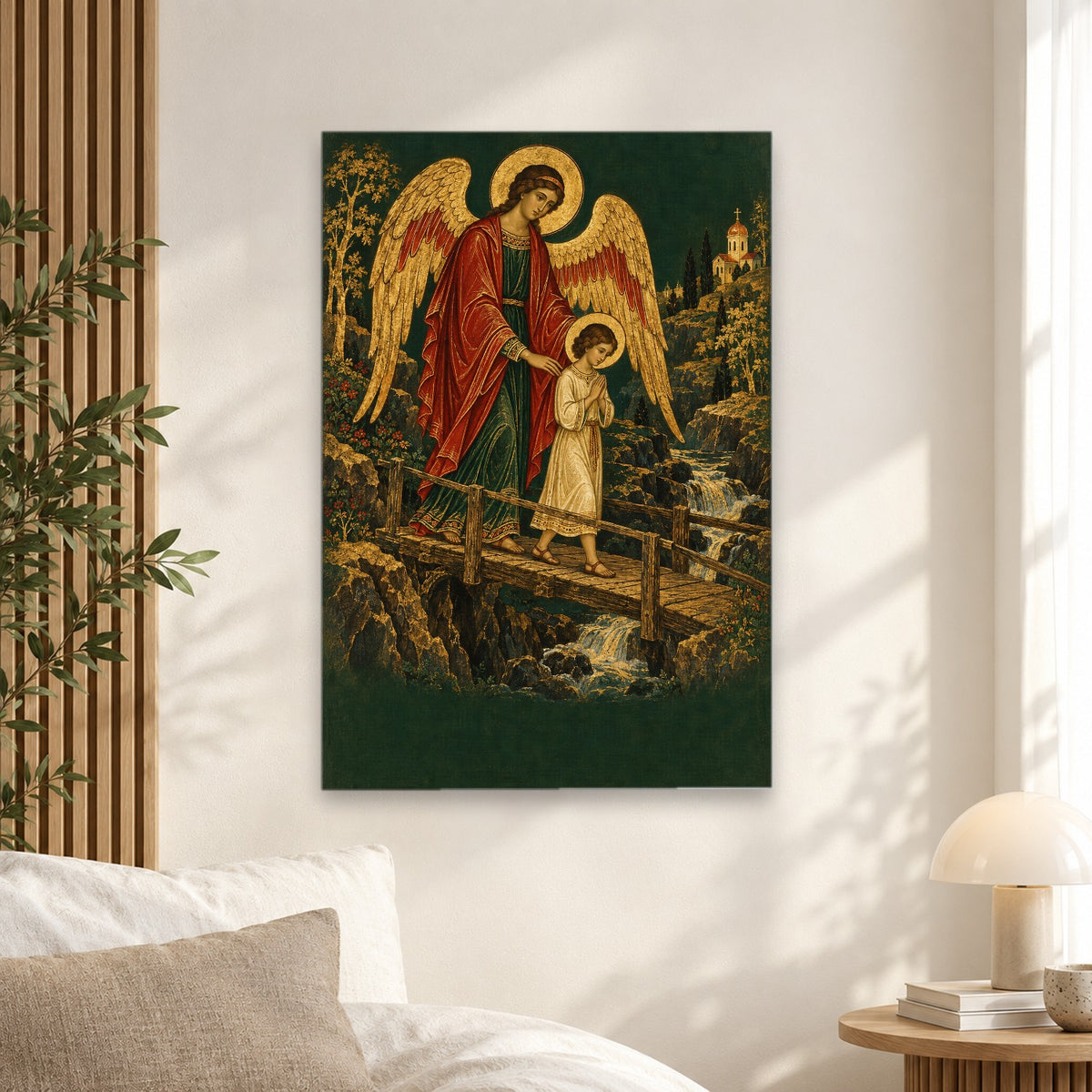 Scutum Fidei IV Canvas Wall Art - Catholic Wall Art, alternate angle