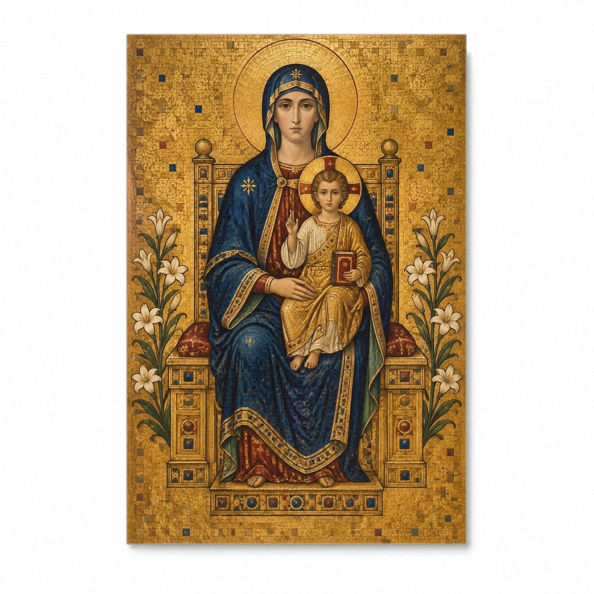 Sedes Sapientiae Canvas Wall Art - Catholic Wall Art, front view