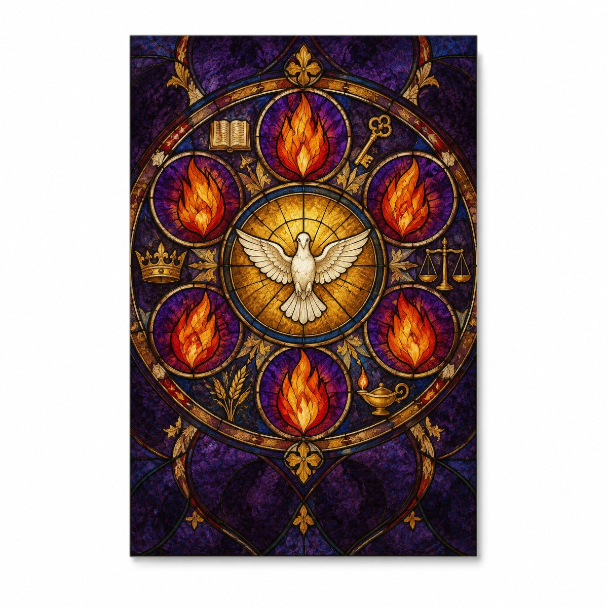 Septem Dona Canvas Wall Art - Catholic Wall Art, front view