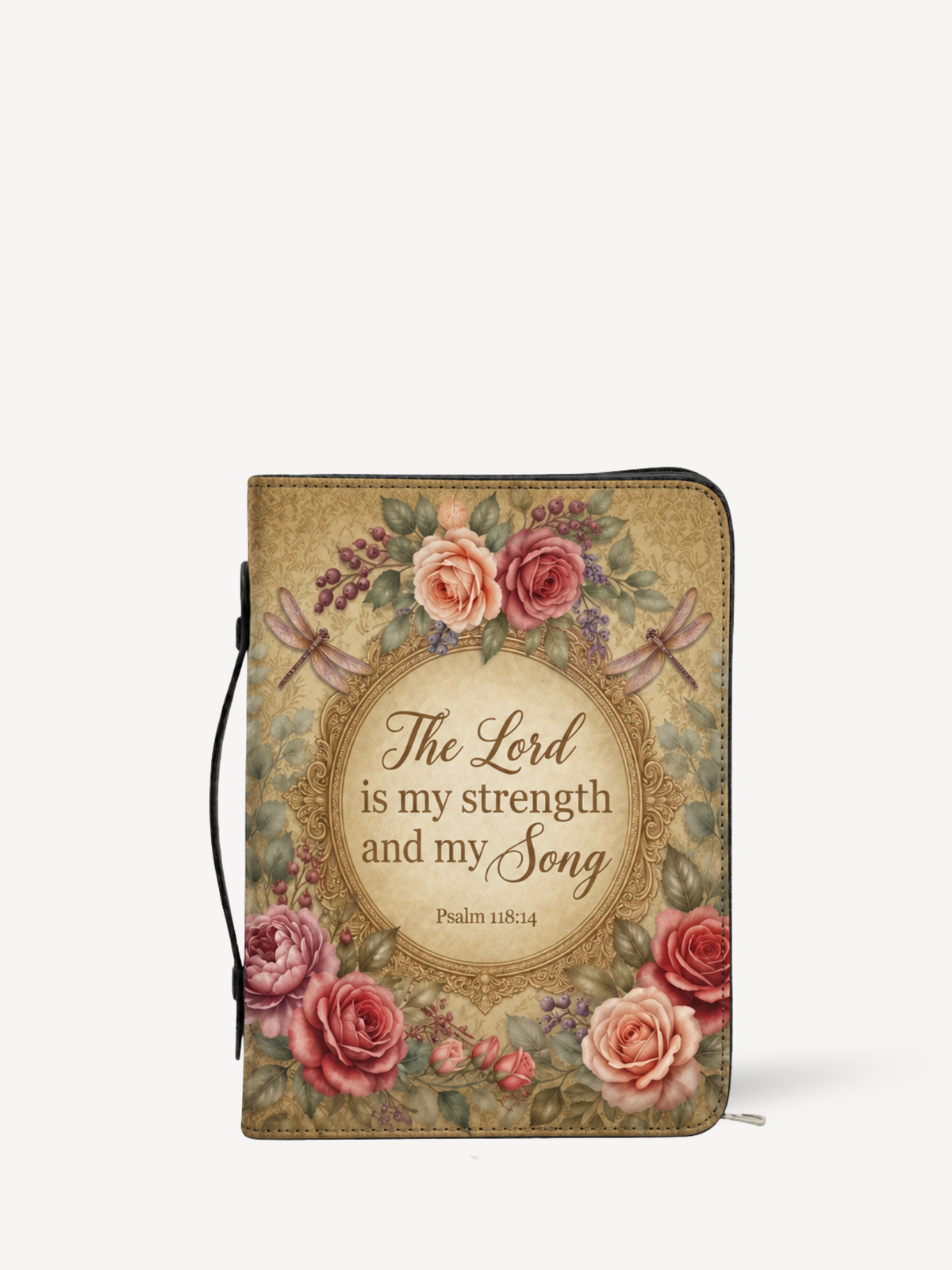 Serenity Bible Cover - Leather Bible Cover, front view
