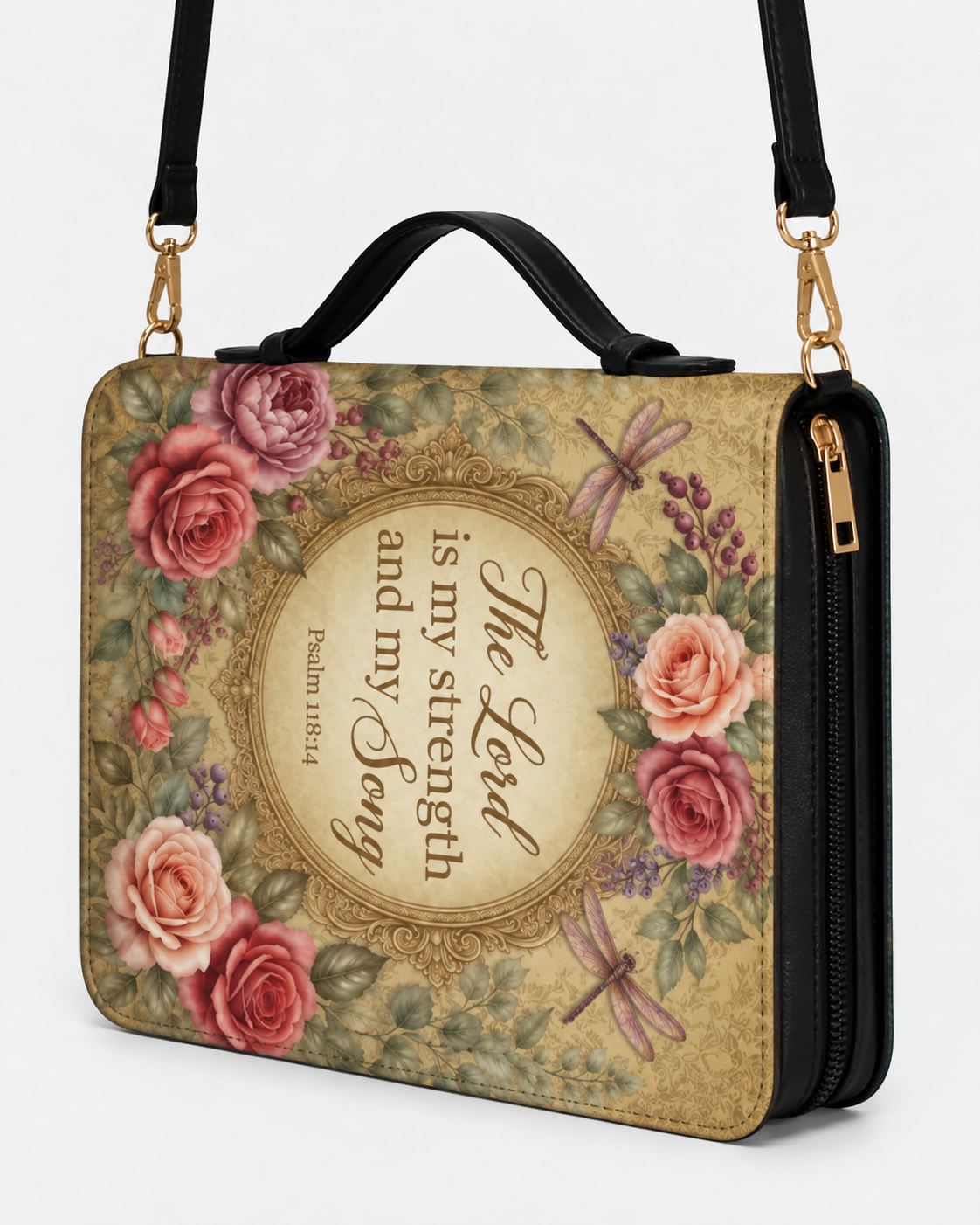Serenity Bible Cover - Leather Bible Cover, styled in the home