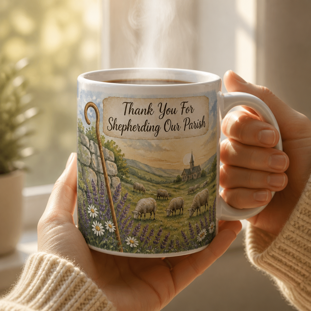 Shepherd Of The Hills Ceramic Mug - Christian Coffee Mug, styled in the home