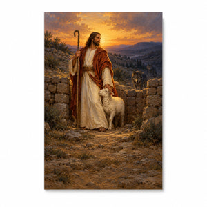 Shield of the Flock Canvas Wall Art - Catholic Wall Art, front view