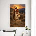 Shield of the Flock Canvas Wall Art - Catholic Wall Art, detail view