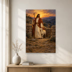 Shield of the Flock Canvas Wall Art - Catholic Wall Art, gift presentation