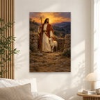 Shield of the Flock Canvas Wall Art - Catholic Wall Art, alternate angle