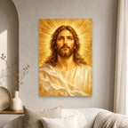 Shining Face Canvas Wall Art - Catholic Wall Art, scale reference