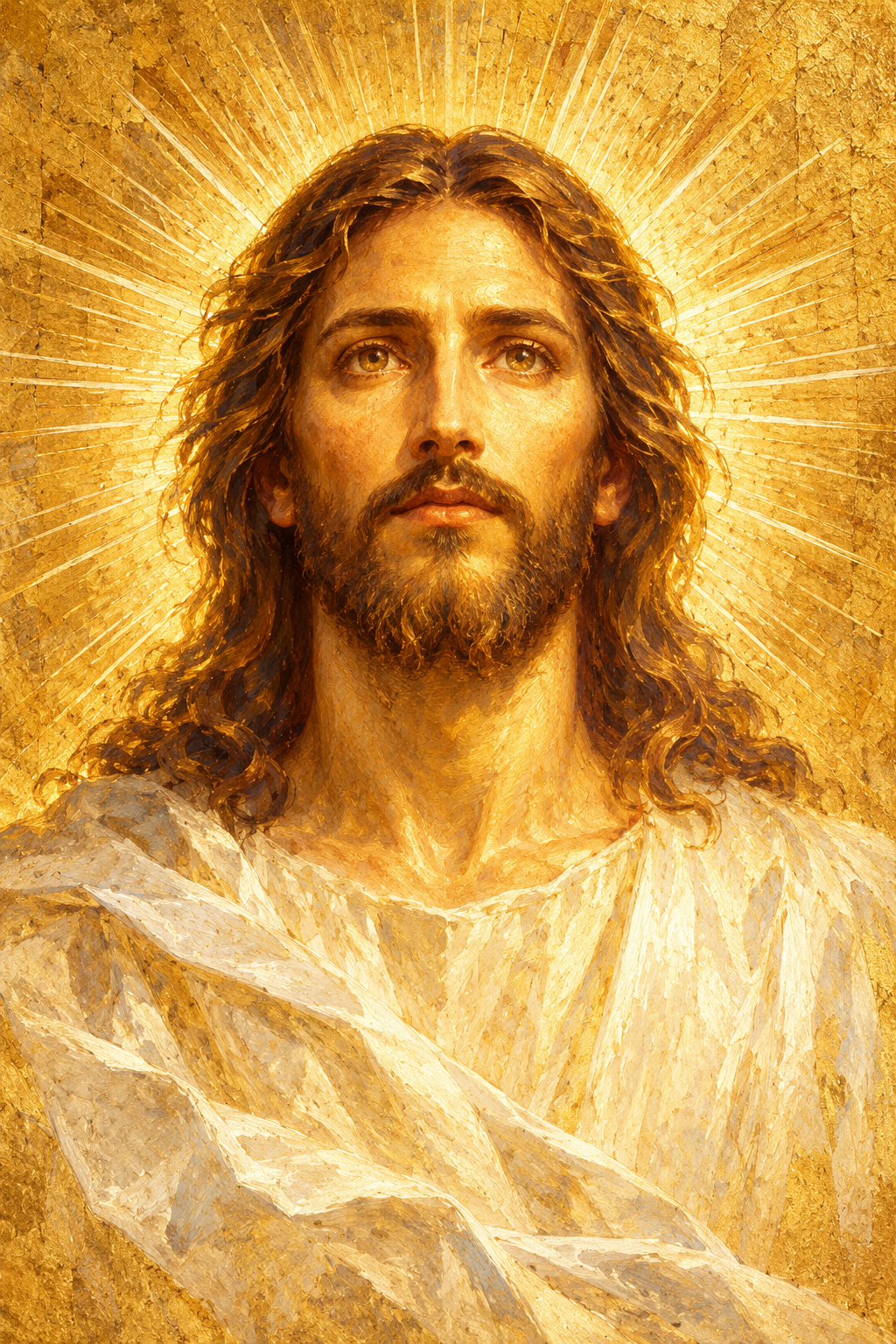 Shining Face Canvas Wall Art - Catholic Wall Art, lifestyle scene