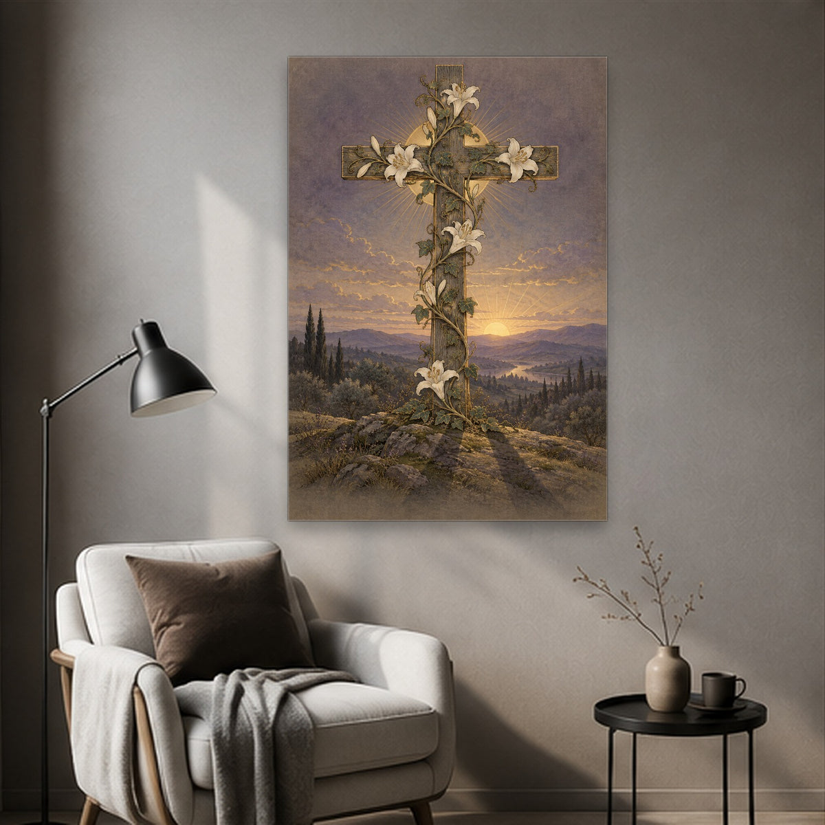 Signum Salutis II Canvas Wall Art - Catholic Wall Art, styled in the home