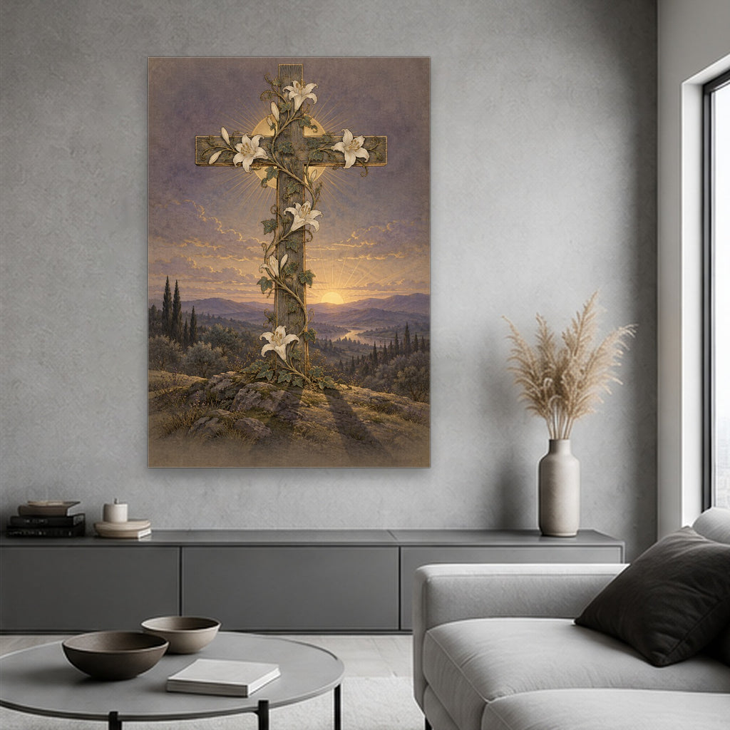 Signum Salutis II Canvas Wall Art - Catholic Wall Art, hanging display