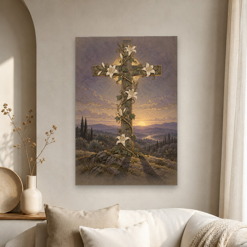 Signum Salutis II Canvas Wall Art - Catholic Wall Art, scale reference