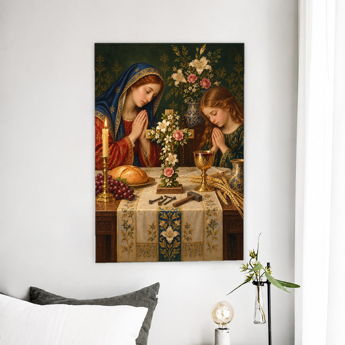 Signum Salutis IV Canvas Wall Art - Catholic Wall Art, detail view