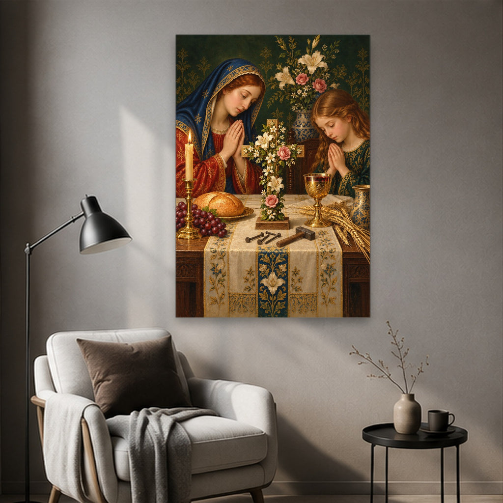 Signum Salutis IV Canvas Wall Art - Catholic Wall Art, styled in the home