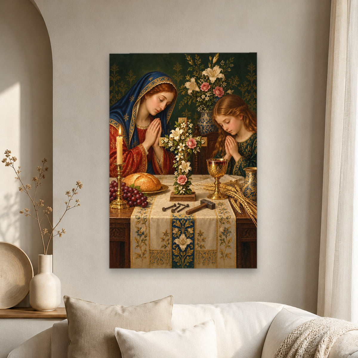Signum Salutis IV Canvas Wall Art - Catholic Wall Art, scale reference