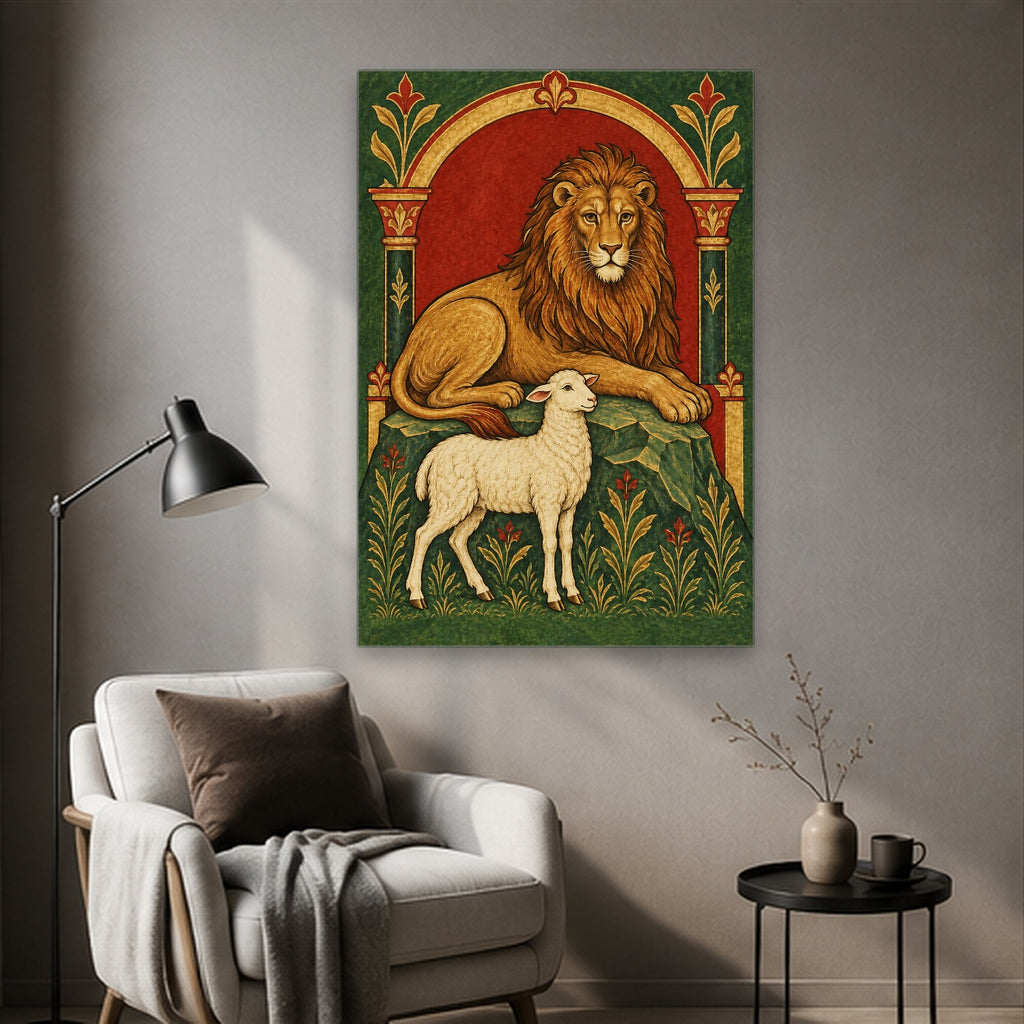 Sile et Scito II Canvas Wall Art - Catholic Wall Art, styled in the home