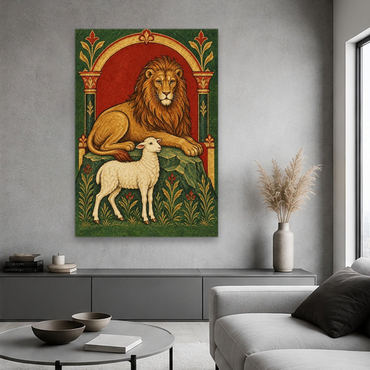 Sile et Scito II Canvas Wall Art - Catholic Wall Art, hanging display