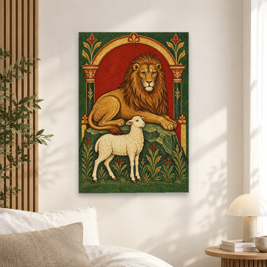 Sile et Scito II Canvas Wall Art - Catholic Wall Art, alternate angle