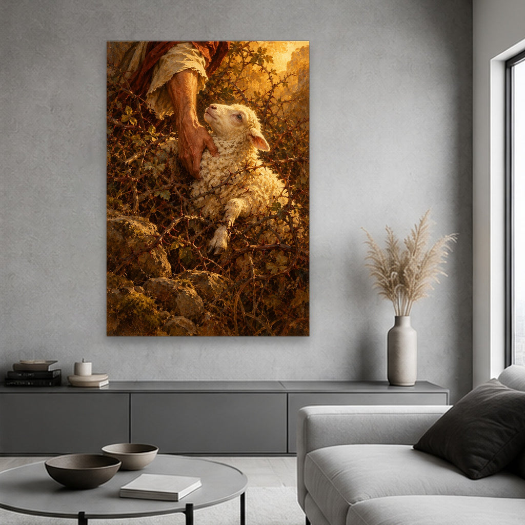 Sought and Found Canvas Wall Art - Catholic Wall Art, hanging display