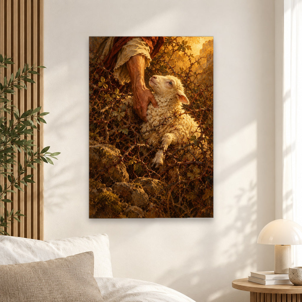Sought and Found Canvas Wall Art - Catholic Wall Art, alternate angle