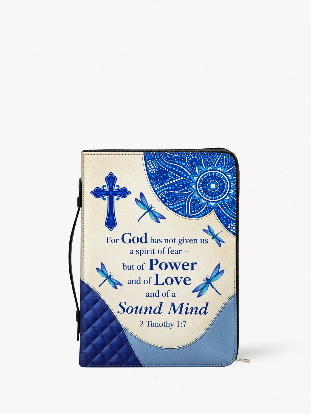 Sound Mind Bible Cover - Leather Bible Cover, front view