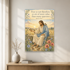 Sparrows at Dawn Canvas Wall Art - Christian Wall Art, close-up of the print
