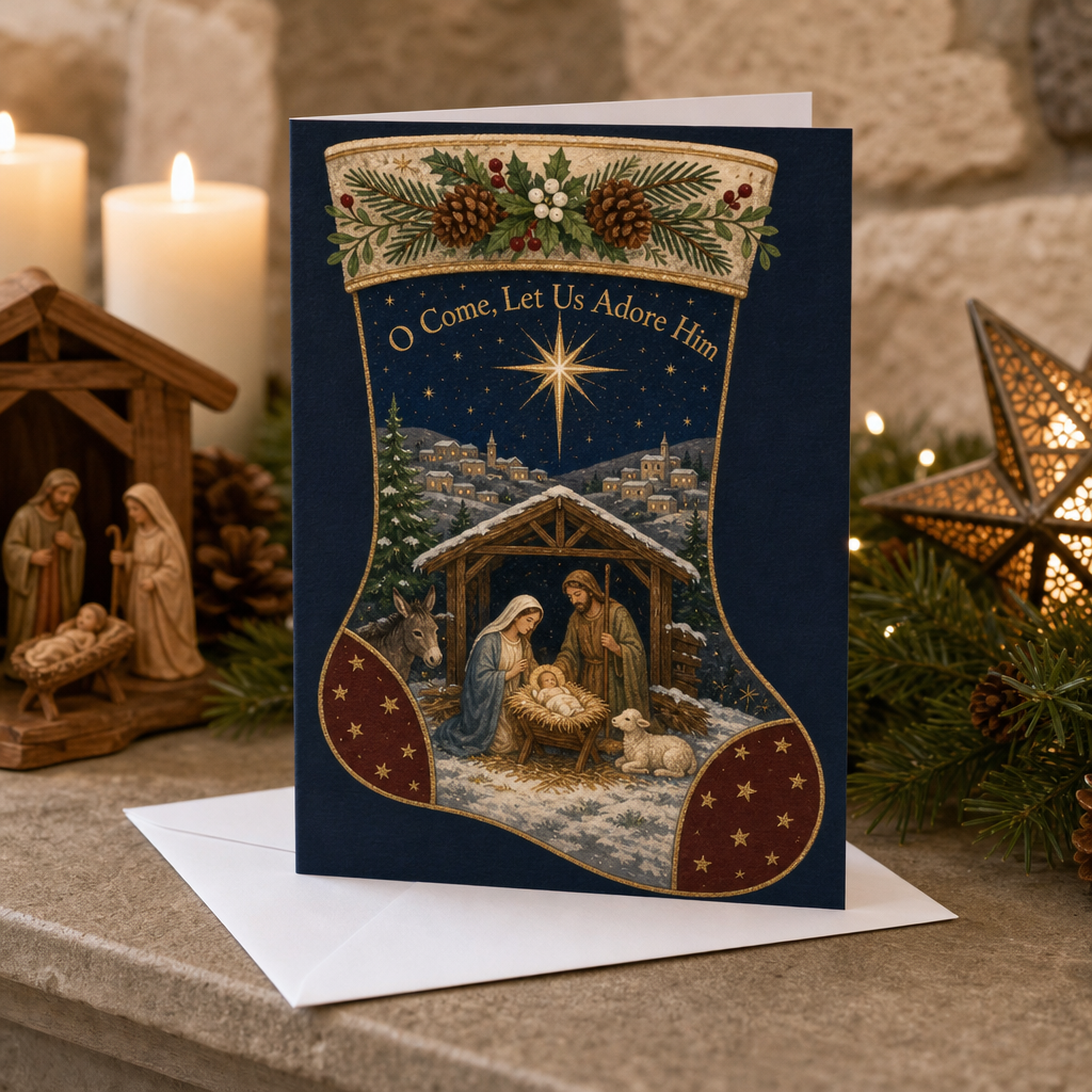 Starlight Over Bethlehem Christmas Cards - Religious Christmas Cards, front view