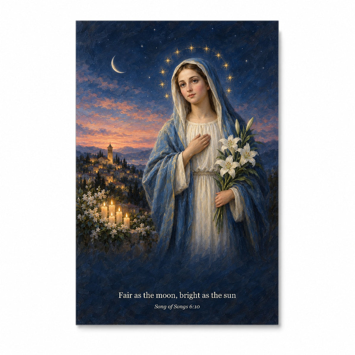 Stella Vespertina Canvas Wall Art - Catholic Wall Art, front view