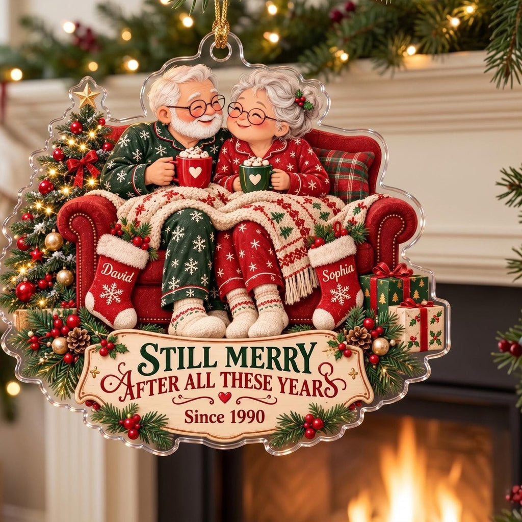 Still Merry After All These Years Acrylic Ornament - Acrylic Christmas Ornament, detail view