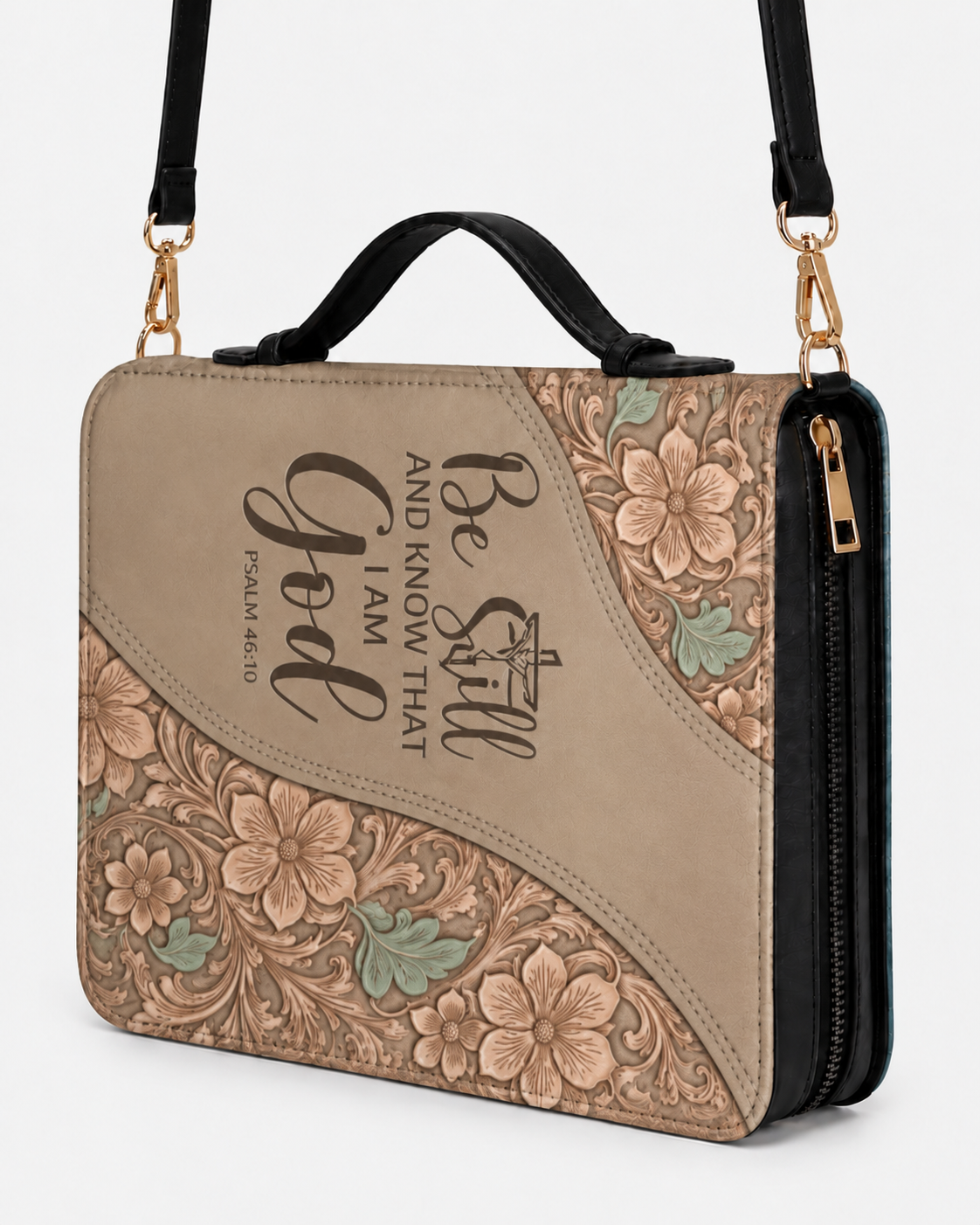 Still & Trust Bible Cover - Leather Bible Cover, detail view