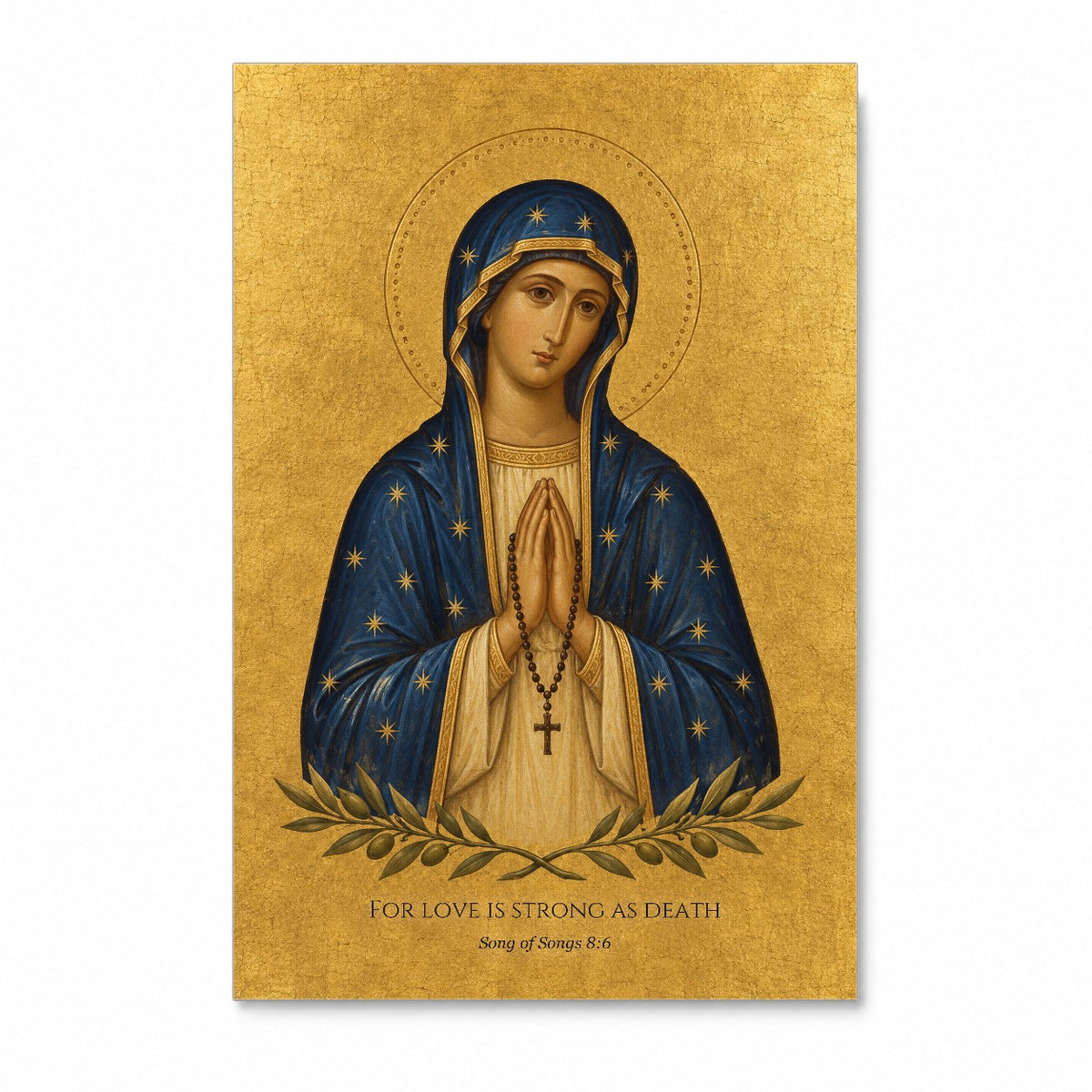 Strong as Death Canvas Wall Art - Catholic Wall Art, front view
