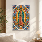 Talavera Morenita Canvas Wall Art - Catholic Wall Art, alternate angle