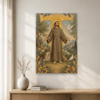 Tau Francisci Canvas Wall Art - Catholic Wall Art, gift presentation