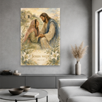 Tears At Bethany Canvas Wall Art - Christian Wall Art, hanging display