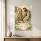 Tears At Bethany Canvas Wall Art - Christian Wall Art, gift presentation