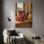 Tepeyac Roses in Oil Canvas Wall Art - Catholic Wall Art, styled in the home