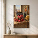 Tepeyac Roses in Oil Canvas Wall Art - Catholic Wall Art, gift presentation
