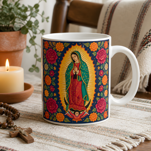tepeyac roses sunburst ceramic mug
