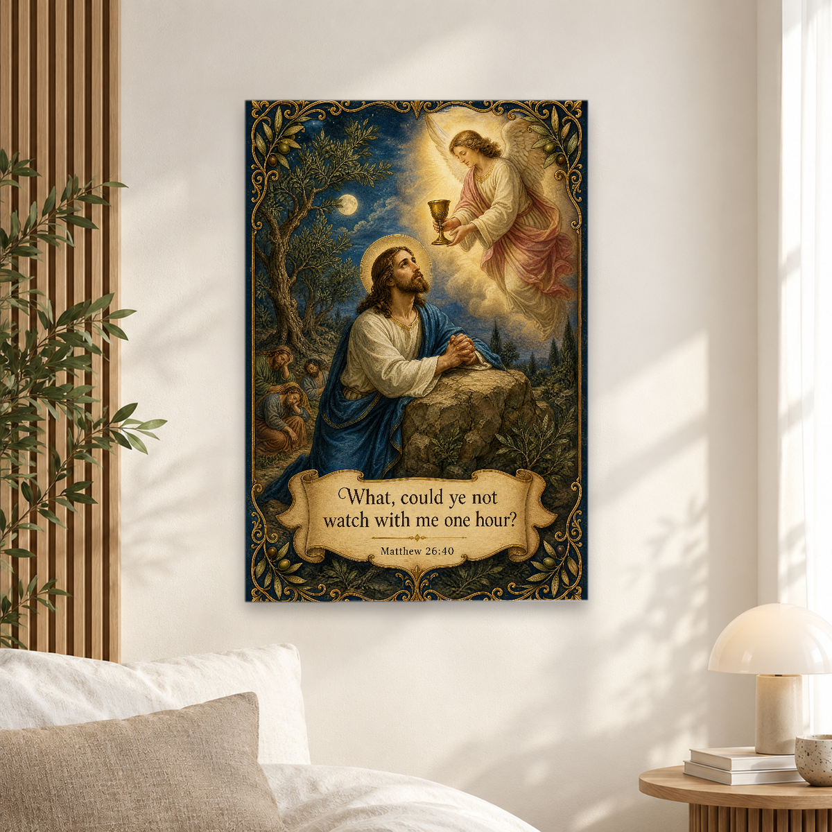 The Cup of Gethsemane Canvas Wall Art - Christian Wall Art, scale reference
