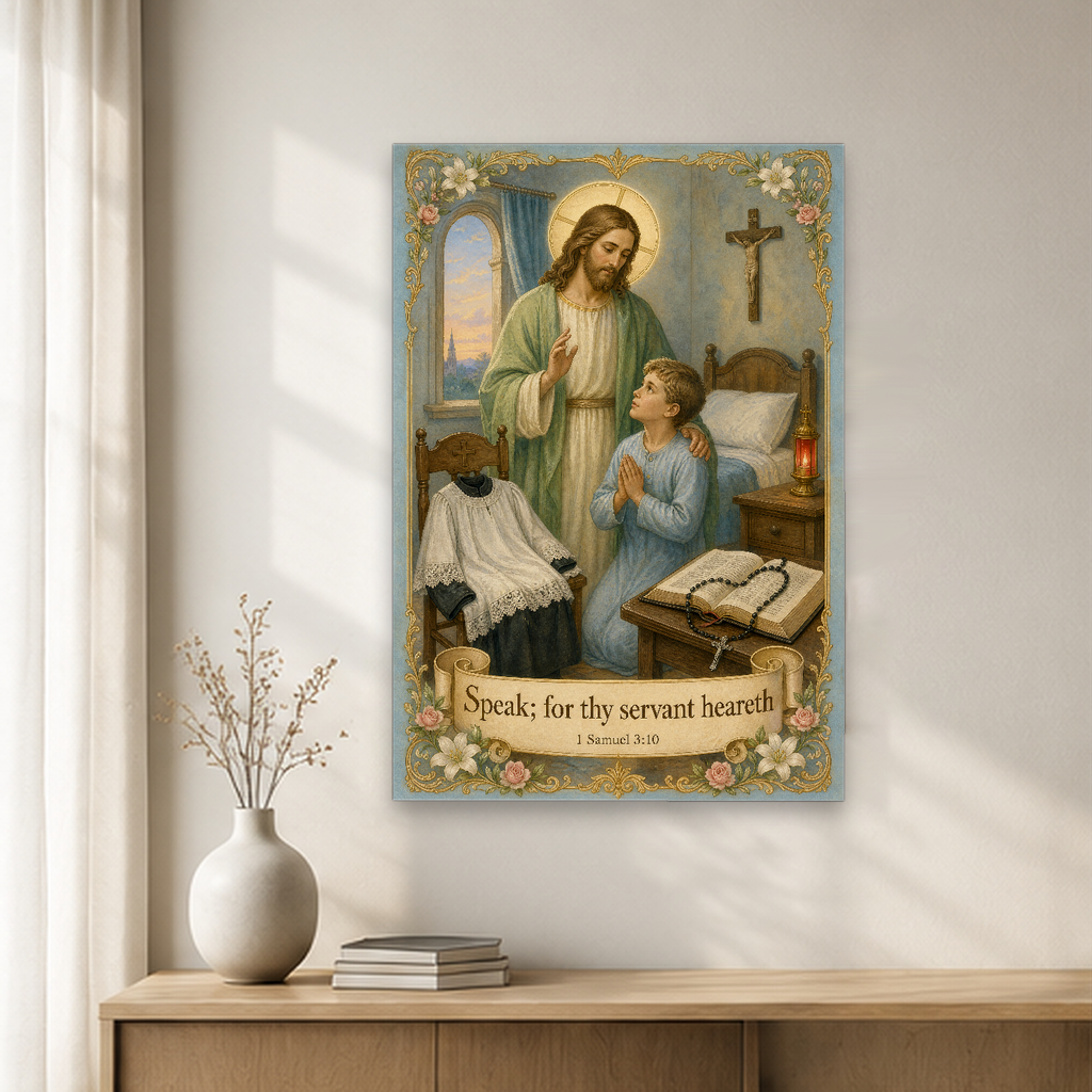 The Dawn Calling Canvas Wall Art - Christian Wall Art, close-up of the print