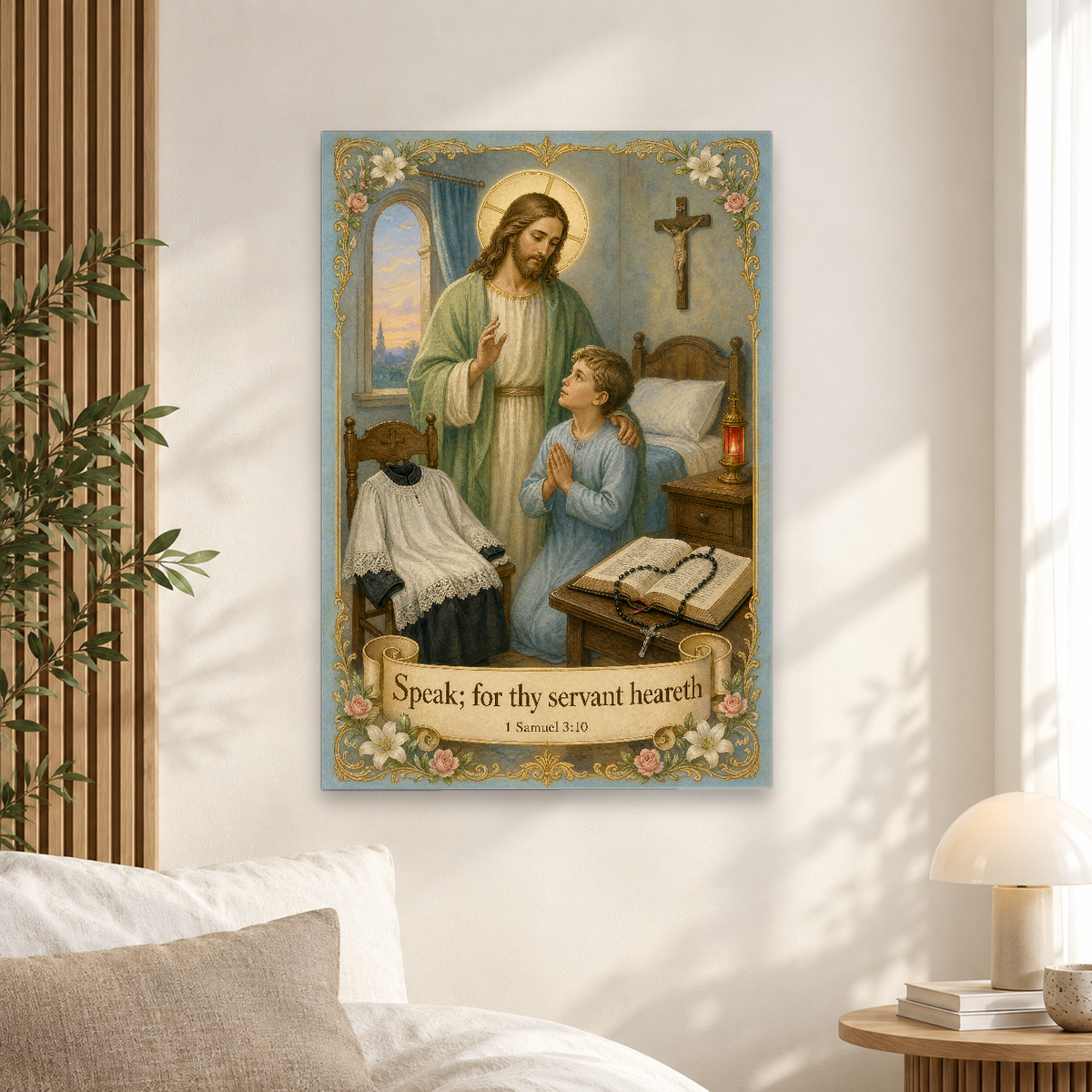 The Dawn Calling Canvas Wall Art - Christian Wall Art, scale reference
