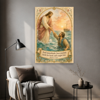 The Hand That Lifts Canvas Wall Art - Christian Wall Art, detail view
