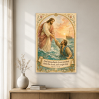 The Hand That Lifts Canvas Wall Art - Christian Wall Art, close-up of the print