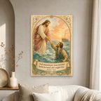 The Hand That Lifts Canvas Wall Art - Christian Wall Art, gift presentation