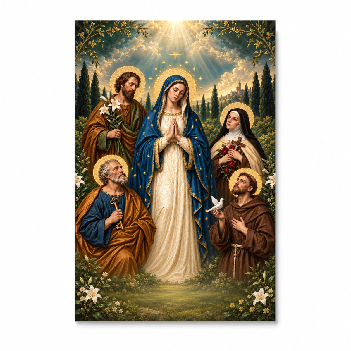 The Heavenly Communion of Saints – Canvas Wall Art Canvas Wall Art - Catholic Wall Art, front view