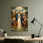 The Heavenly Communion of Saints – Canvas Wall Art Canvas Wall Art - Catholic Wall Art, close-up of the print