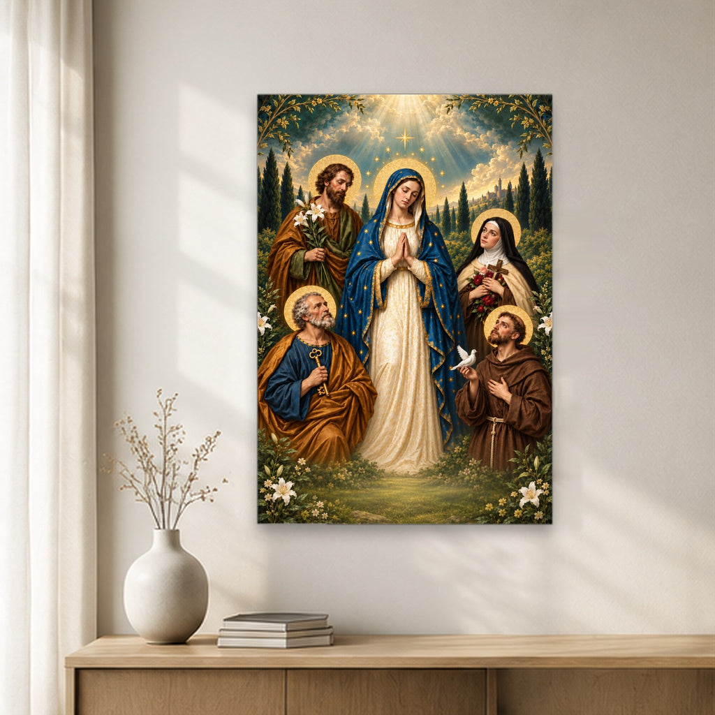 The Heavenly Communion of Saints – Canvas Wall Art Canvas Wall Art - Catholic Wall Art, gift presentation