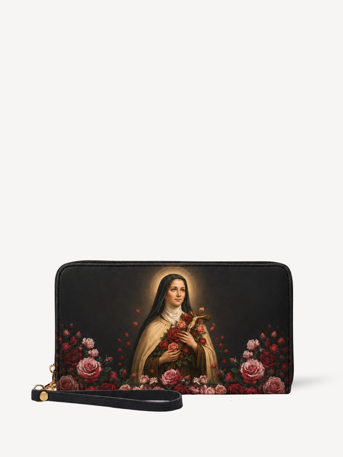 The Little Flower PU Leather Wallet - Christian Wallet, front view