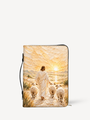The Shepherds Promise Bible Cover - Leather Bible Cover, front view